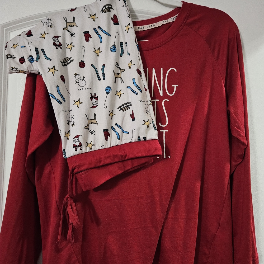 Rae Dunn Red and White Pajama Set